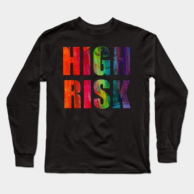 Rainbow High Risk Face Mask for Immunocompromised Folks Long Sleeve T-Shirt by rejam